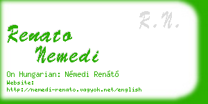 renato nemedi business card