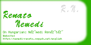 renato nemedi business card